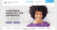 Desktop Screenshot of legacysmilesdental.com